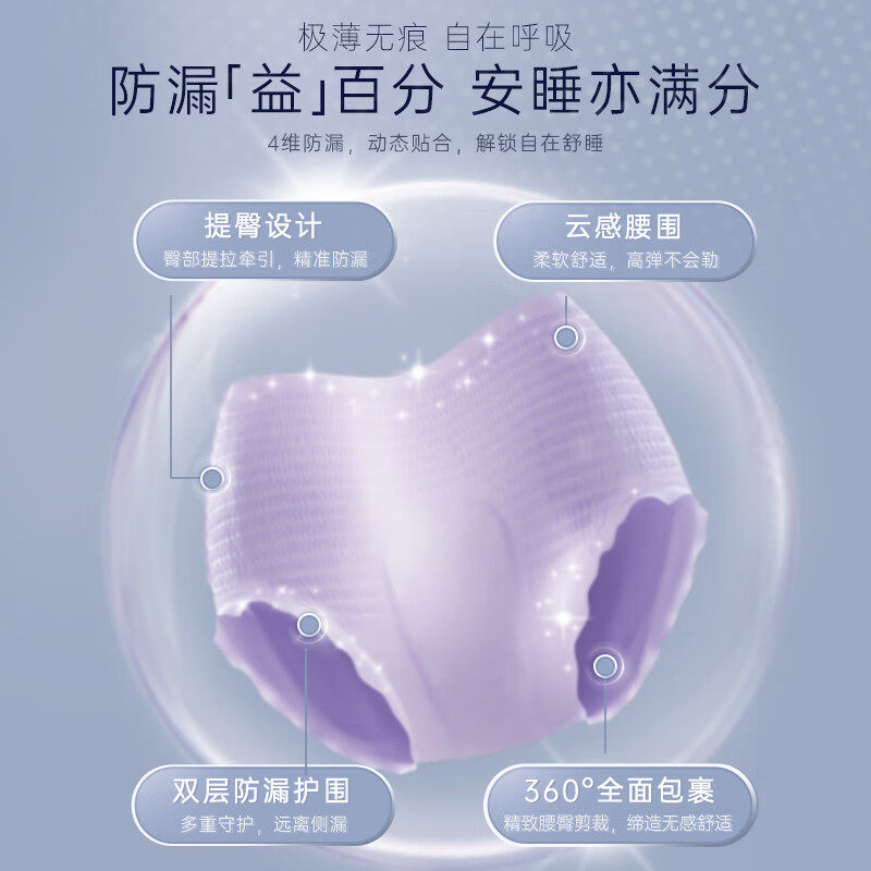 益生菌安睡裤安心裤M-L码均码超薄棉柔亲肤防漏裤型卫生巾旗舰店,淘宝优惠券,粉丝福利购,淘宝优惠卷