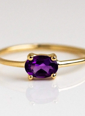 不锈钢十二月生辰石戒指12月诞生石戒指炉内真空电镀18k真金