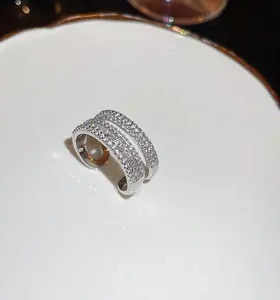 锆石流苏开口戒指时尚简约冷淡风食指戒小众轻奢设计感手饰女