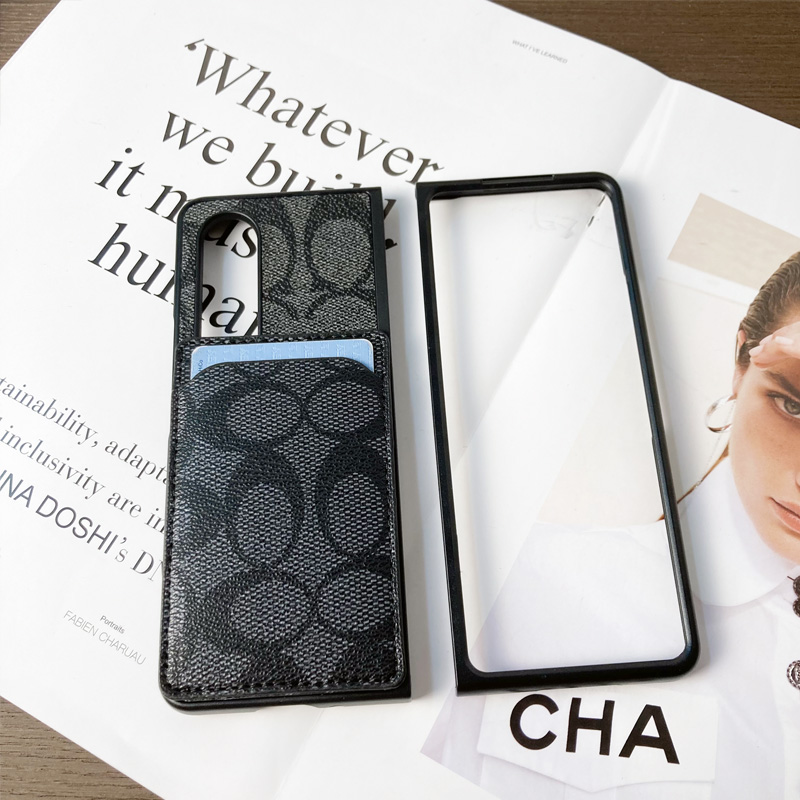 适用华为MateX5手机壳折叠屏X3皮质vs2插卡套X2/XS可装卡MateXs卡包小众便携X3典藏版挂绳防摔创意时尚简约 - 图1