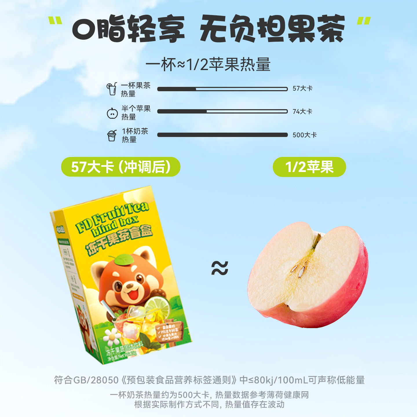 【0脂低卡】冻干果茶盲盒 3秒冷泡即享鲜果茶 办公室下午茶6杯装