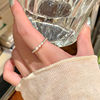 Korean sweet cat-eye bow pearl ring, gentle temperament index finger ring, high-end and versatile stacking ring