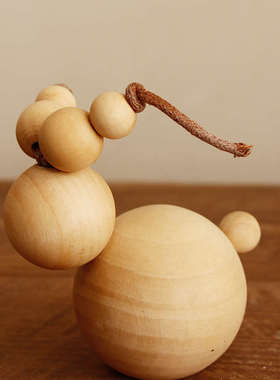 桌面手工木质小动物床头电视柜木室内家装摆件减压小治愈精致礼品