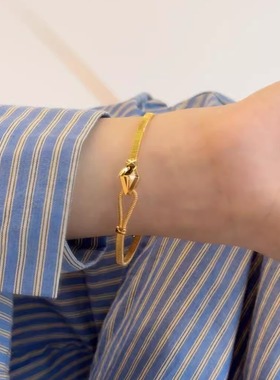 「灵蛇衔尾」灵蛇衔尾手镯灵蛇手镯新款轻奢生肖蛇手环本命年手饰