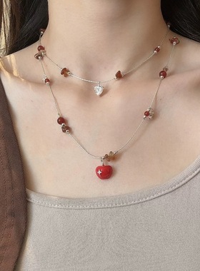 高级感毛衣链设计感多层叠戴配饰