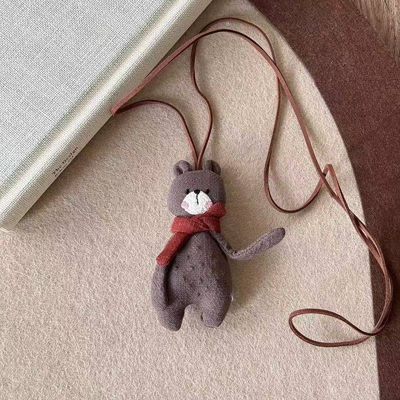 可爱玩偶小动物长款吊坠项链女秋冬毛绒挂脖毛衣链装饰配饰卫衣链,淘宝优惠券,粉丝福利购,淘宝优惠卷