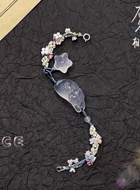 桂花树上桂花猫喵星人手链逐秋新中式轻奢时尚手串小众手环手饰