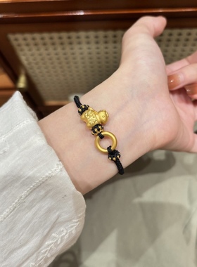 生肖马手绳手链转运手工新款编织情侣款平安扣有钱礼物本命年女友