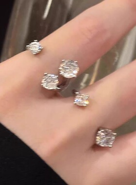 超闪锆石马蹄环华子戒指女小众独特设计感开口指环2025新款食指戒