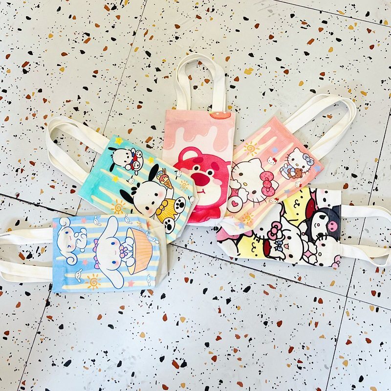 杯套保护套帆布手提收纳 创意水杯卡通可爱保温杯 个性便携帆布袋,淘宝优惠券,粉丝福利购,淘宝优惠卷