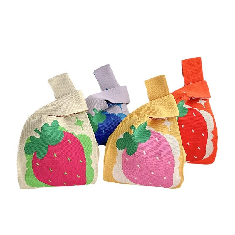 节日伴手礼包袋针织包背心包时尚便携可折叠手提包休闲百搭手拎包