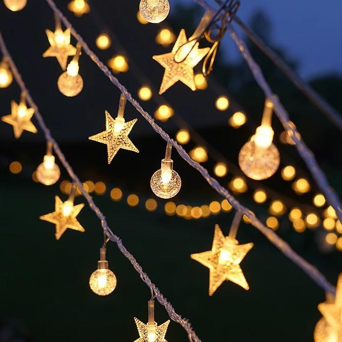 Camping decorative lights LED star lights colorful string lights starry sky tent outdoor scene light string atmosphere lights