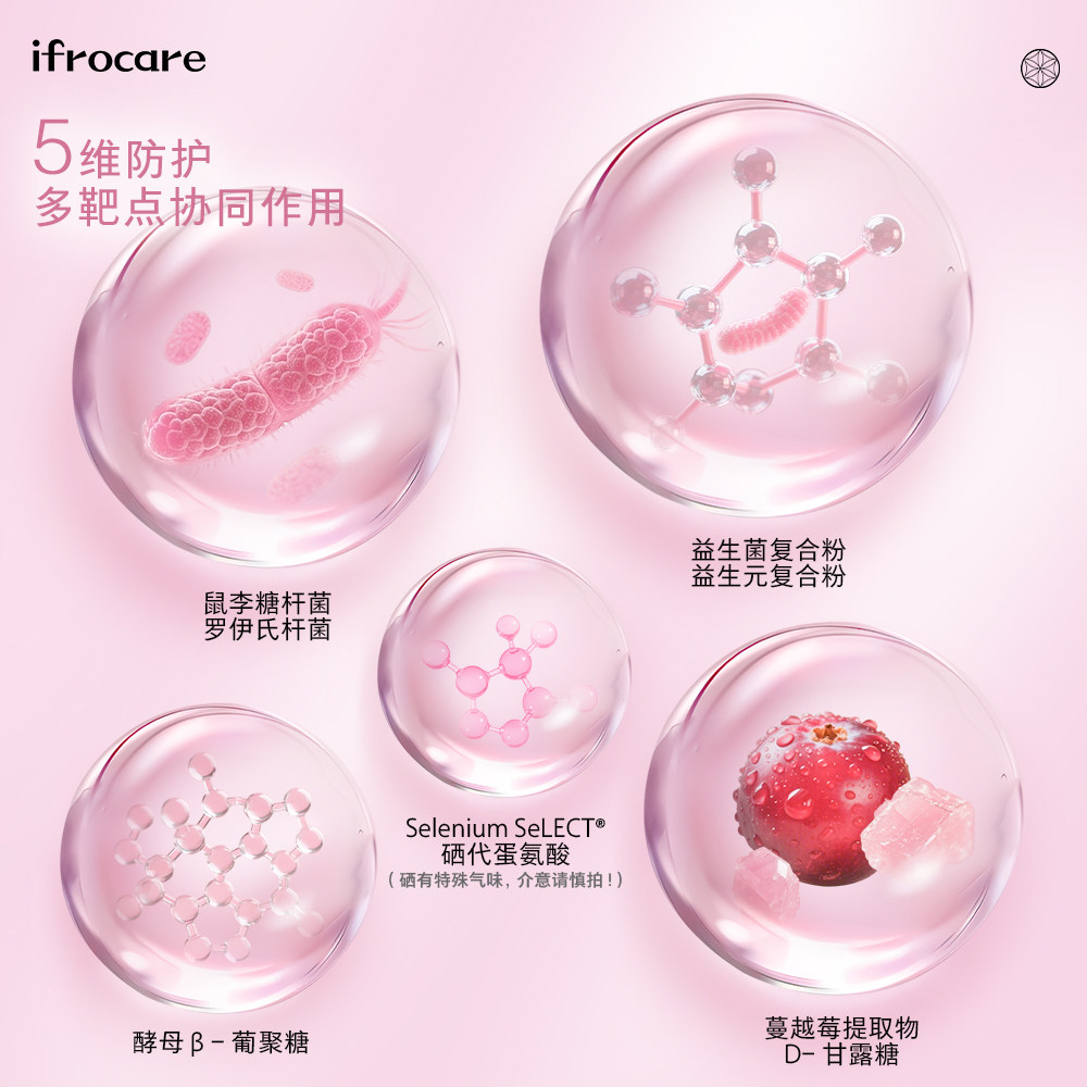【年货开抢 赠好礼】iFrocare小粉盾花园乳杆菌蔓越莓补硒益生菌,淘宝优惠券,粉丝福利购,淘宝优惠卷