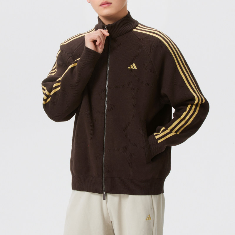 Adidas阿迪达斯NYR 3S男子针织夹克马年新年款运动上衣休闲外套,淘宝优惠券,粉丝福利购,淘宝优惠卷