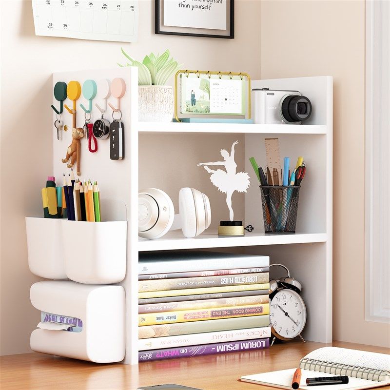 桌面书架置物架家用收纳架卧室柜子学生桌上架子小型X多层简易书,淘宝优惠券,粉丝福利购,淘宝优惠卷