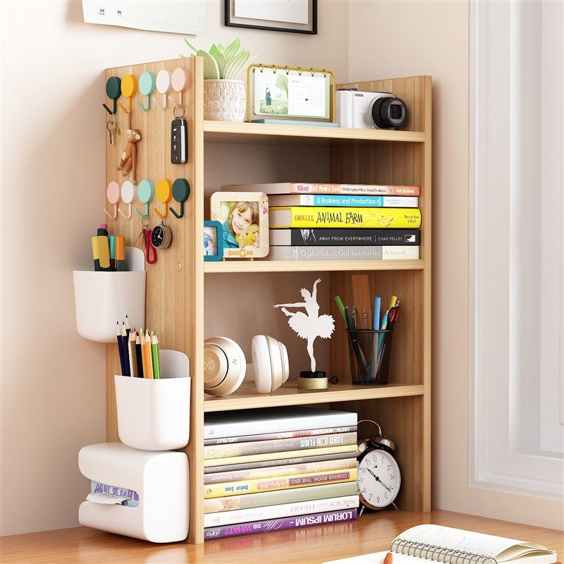 桌面书架置物架家用收纳架卧室柜子学生桌上架子小型X多层简易书,淘宝优惠券,粉丝福利购,淘宝优惠卷