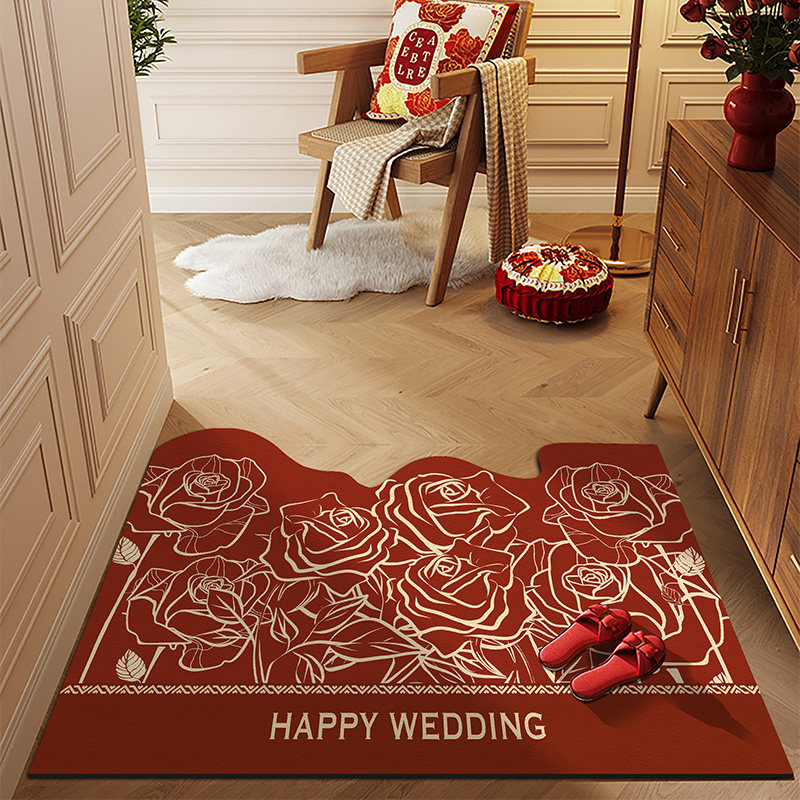 红色结婚高级感皮革地垫喜庆入z户门垫新婚入门脚垫喜字进门口地,淘宝优惠券,粉丝福利购,淘宝优惠卷