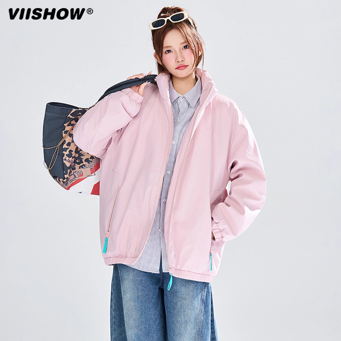 VIISHOW外套男款2025新款户外潮流美式穿搭棒球服运动夹克冲锋衣 - 图2