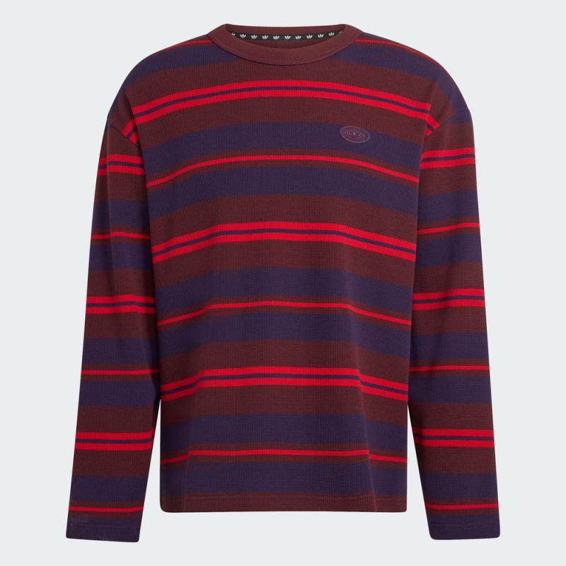 adidas阿迪达斯三叶草男子运动休闲条纹针织圆领长袖T恤KS6847,淘宝优惠券,粉丝福利购,淘宝优惠卷