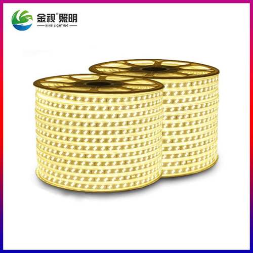 高压灯条led灯带5050RGB户外防水5730变光灯带2835三排硬带灯220V - 图0