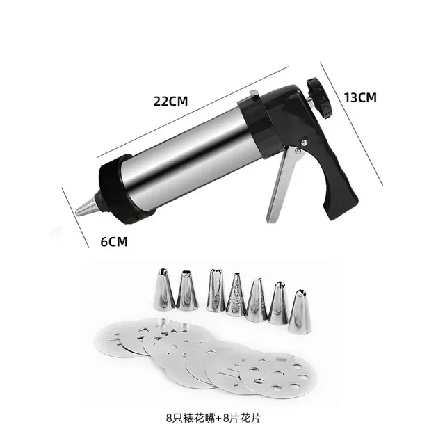 Stainless steel decorating gun cookie hand press household baking tools kitchen tools