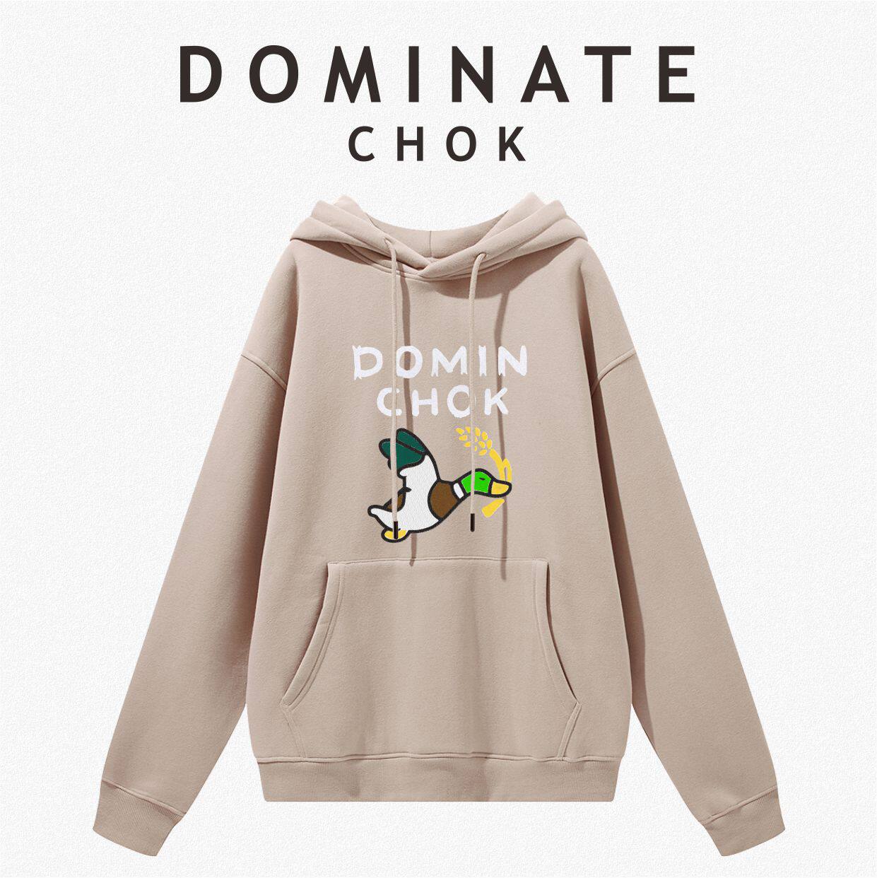 Chok 25SS 秋冬新品趣味小鸟印花男女情侣休闲宽松加绒圆领卫衣