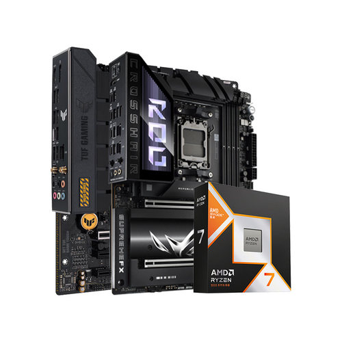 AMD锐龙R7 9800X3D盒装+华硕微星B850M/X870游戏电竞主板CPU套装 - 图0