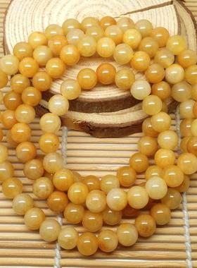 天然黄玉108颗多圈佛珠手链男款女款民族风个性饰品念珠手串项链