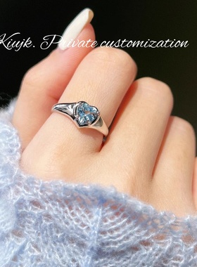 KiUJKS925纯银爱心戒指