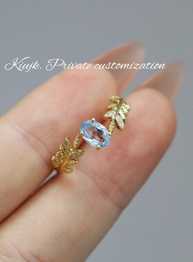 s925纯银橄榄枝戒指女小众