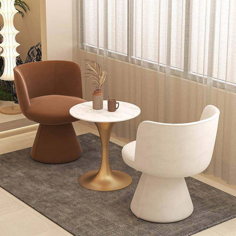 奶油风单人沙发客厅休息区会客洽谈美甲店卧室梳妆台可旋转沙发椅,淘宝优惠券,粉丝福利购,淘宝优惠卷