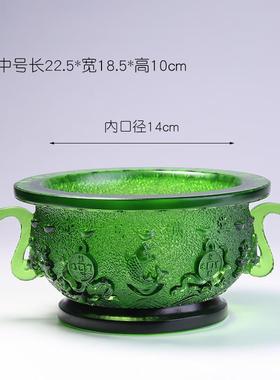 琉璃五路财神聚宝盆招财摆件中式客厅商铺桌面摆放乔迁开业送礼