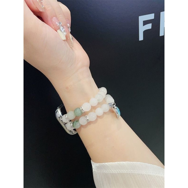 适用荣耀手表5表带荣耀亲选2i翡翠爱心手表链watch2荣耀手环9表带,淘宝优惠券,粉丝福利购,淘宝优惠卷