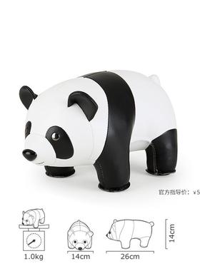 台湾动物摆件皮革斗牛犬 兔子猴子企鹅熊猫狐狸拍照摄影道具