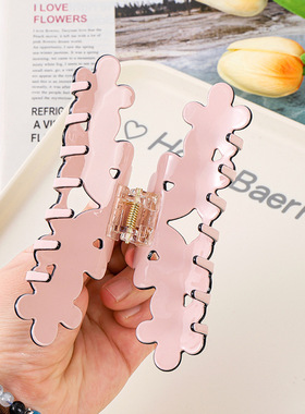跨境亚历山大同款 精致花朵镶钻小抓夹创意花卉盘发发夹气质优雅