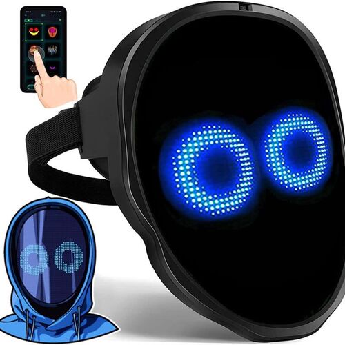 LED手势感应变脸面具APP自定义蓝牙shining mask Boywithuke直销 - 图0