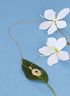 茉奢岁岁平安吊坠小众轻奢时尚高级感送礼寓意精美复古项链简约女