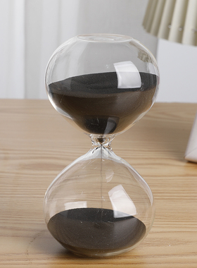 简约现代家居装饰小摆件45/x60分钟沙漏计时器办公桌面解压流沙瓶
