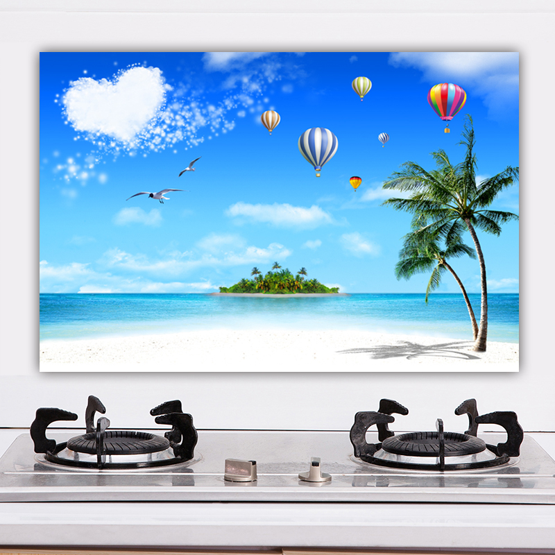 防油贴纸厨房墙纸贴画耐高温加厚墙贴壁纸瓷砖贴防水贴膜自粘g102 - 图1