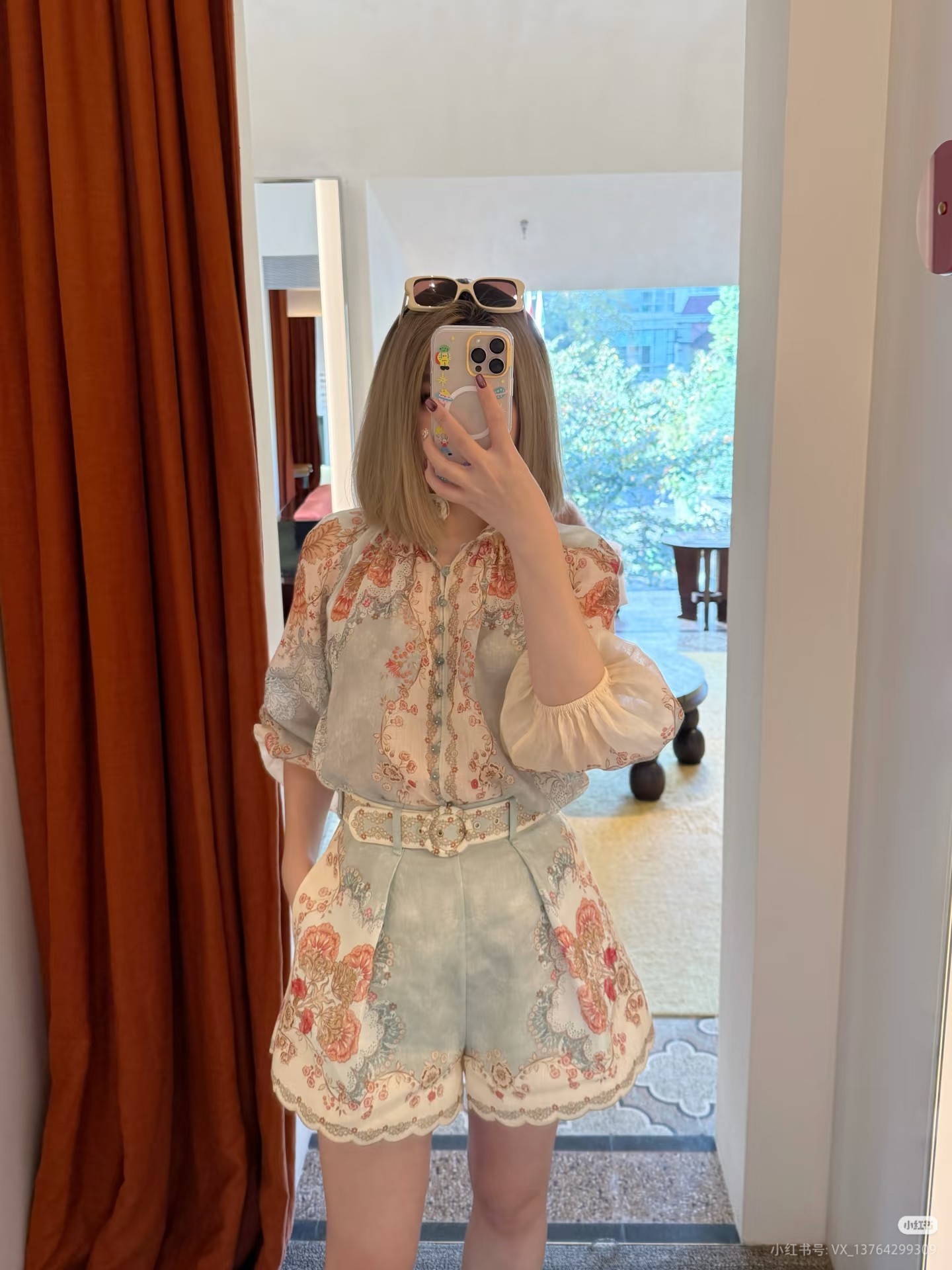 时尚奢品-春秋新款薄荷绿立领纽扣上衣+短裤女士套装2件套#980,淘宝优惠券,粉丝福利购,淘宝优惠卷