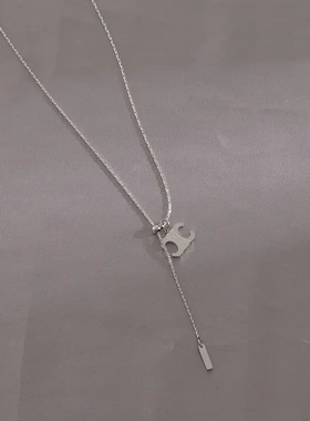 抽拉可调节凯旋门项链女轻奢高级感小众设计钛钢不掉色锁骨链配饰