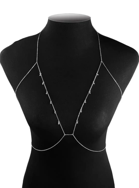 新品个性简约欧美女式精致文胸式串珠身体链直销