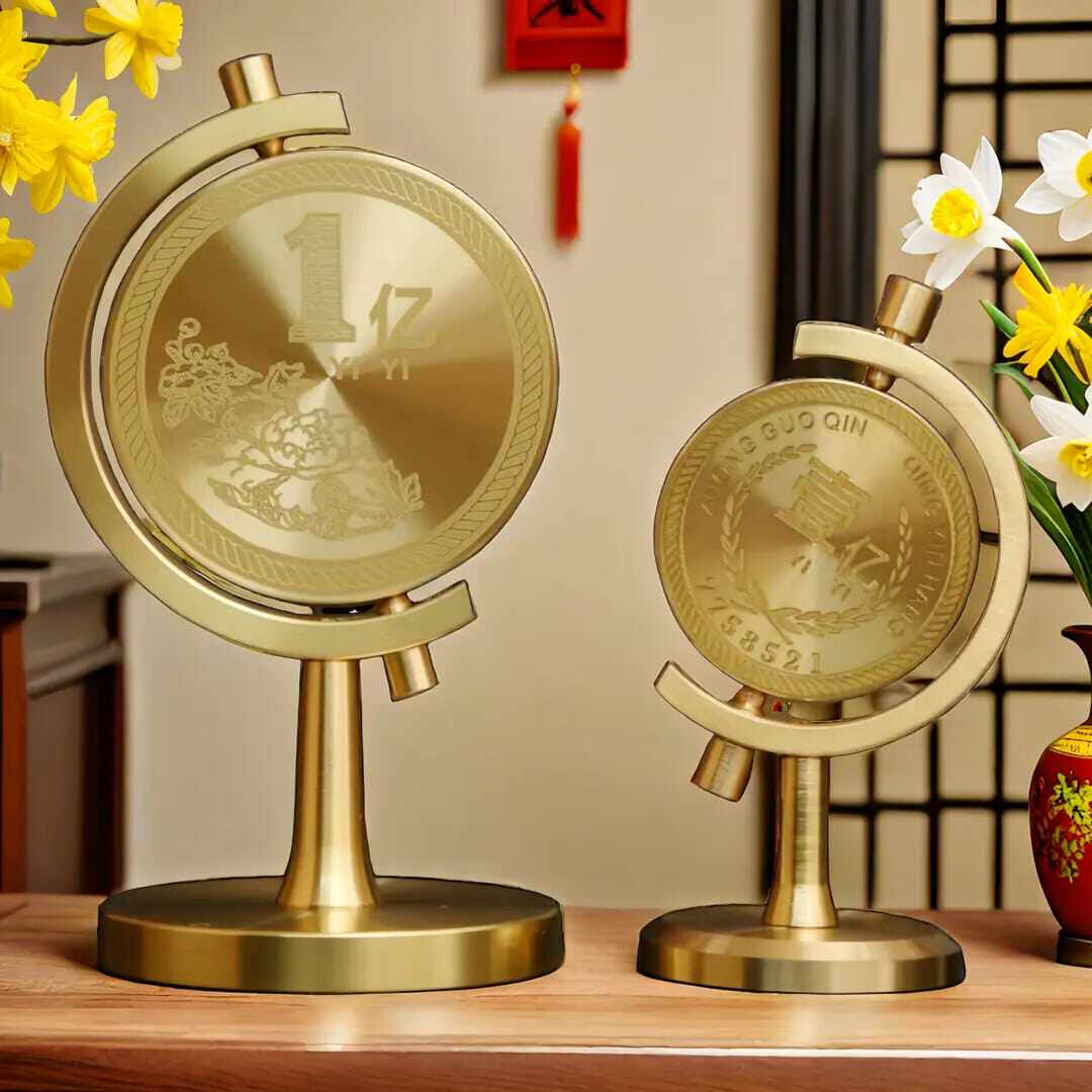 纯黄铜一个亿硬币转转摆件小目标时来运转解压旋转办公桌面摆件,淘宝优惠券,粉丝福利购,淘宝优惠卷