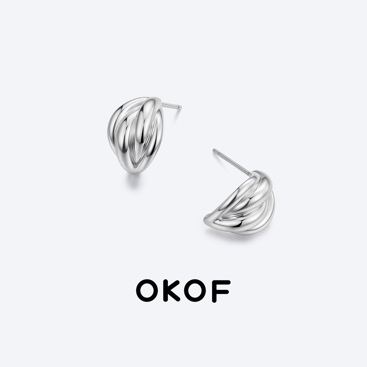 OKOF野蛮生长小藤蔓S925纯银耳钉高级感银耳饰通勤精致小众饰品,淘宝优惠券,粉丝福利购,淘宝优惠卷