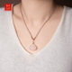 Golden Jade Good Marriage, Lotus Root Pink Jade Buddha Pendant, Hotan Jade Buddha