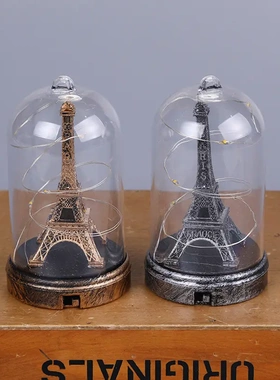 复古闪光星星灯客厅卧室塑料工艺品摆件铁塔闪光工艺品