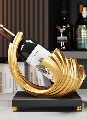 红酒架摆件轻奢高档酒柜装饰品客厅创意吧台葡萄酒置物架玄关摆设
