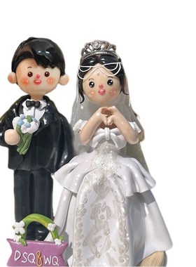 纯手工定制桌面摆件车摆件纪念日礼物有趣全家福模型制作结婚礼物