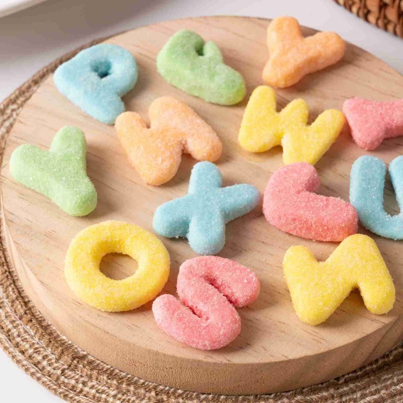 26字母酸砂软糖儿童零食 趣味学习字母表水果味橡皮糖混搭旗舰店 - 图1