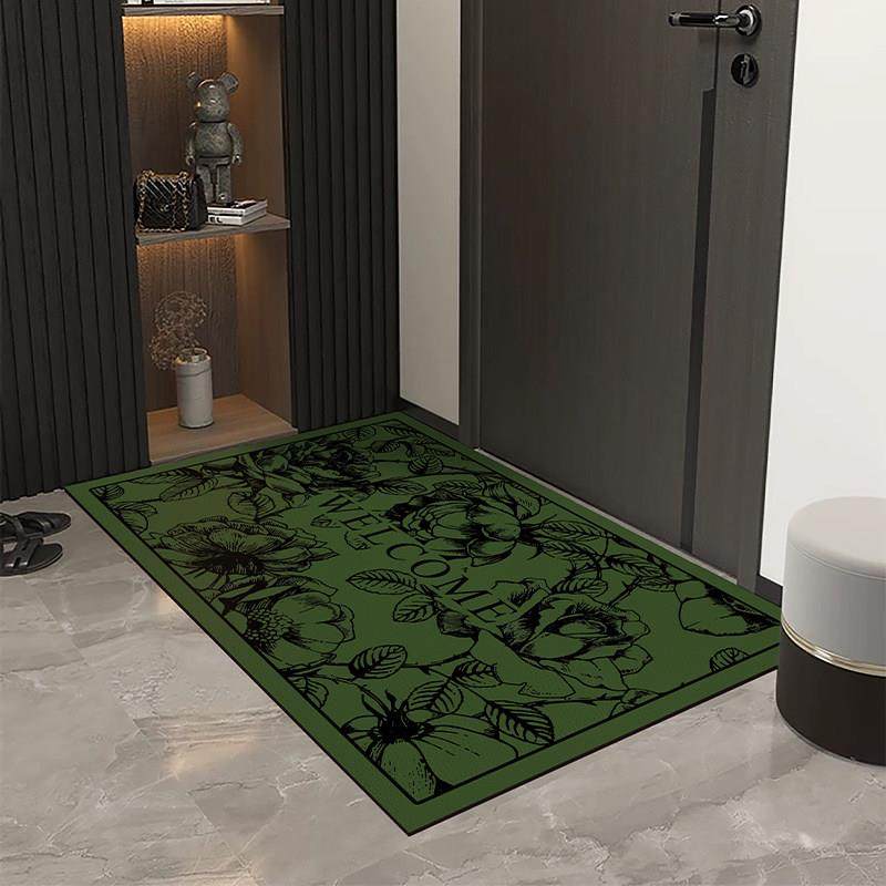绿色入口门地垫现代简约家居入口入口地毯客厅防滑免洗皮革脚垫,淘宝优惠券,粉丝福利购,淘宝优惠卷